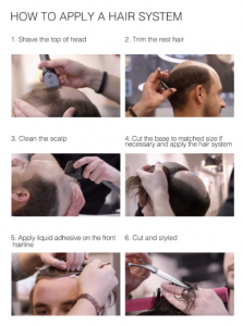 how to apply a hair system